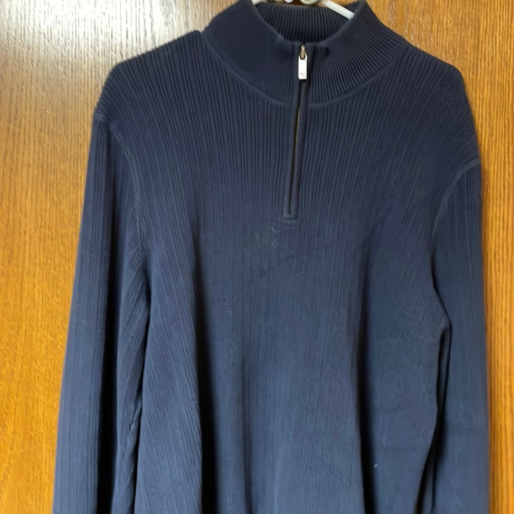 Eddie Bauer Navy 1/4 zip Sweater